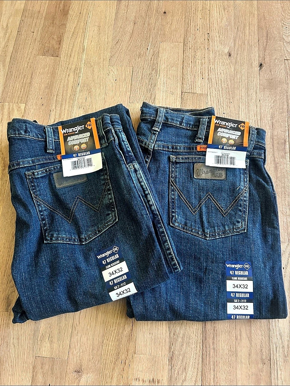 NWT Wrangler FR Advanced Comfort Jeans 34x32 CAT 2 NFPA 2112 10FRAC47D (2 pair)